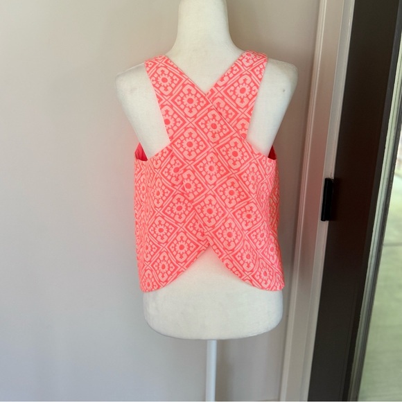 Everly Anthropologie Tank Top Womens Large Pink/ Geometric Sleeveless - Picture 5 of 8